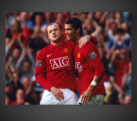 WAYNE ROONEY 4 SIGNED BIG PHOTOS FROM HIS EXCLUSIVE SIGNINGS WITH US 4 COAs £1203