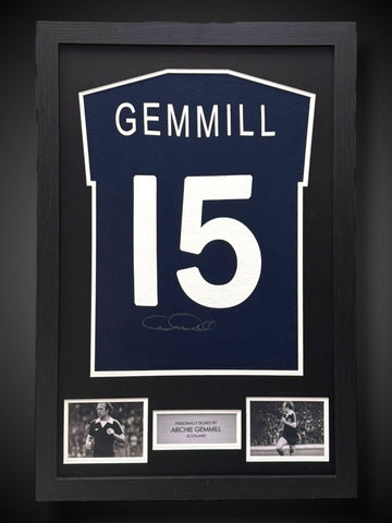 Archie Gimmill Hand Signed And Framed Scotland Football T-shirt £2250