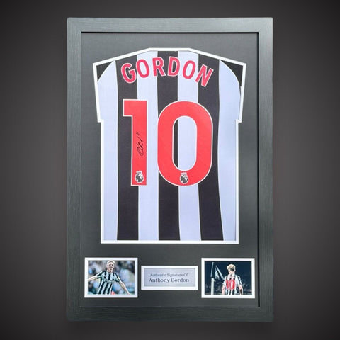 Anthony Gordon Hand Signed And Framed Newcastle Football Shirt With COA £2990
