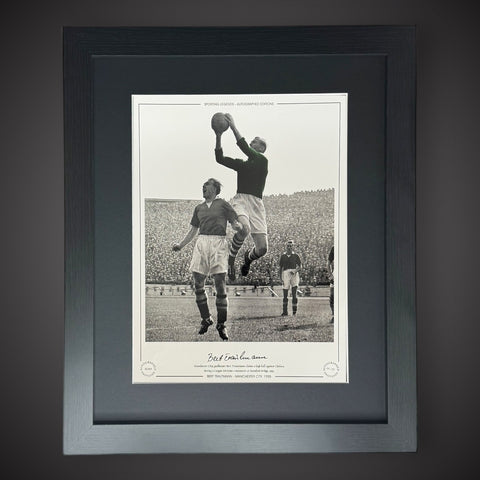 FRAMED Bert Trautmann Signed Manchester City Photo - 1955 Autograph £450