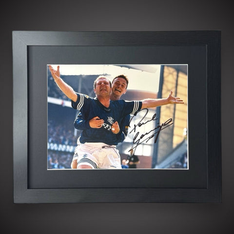 Framed Rangers - Paul Gascoigne Hand Signed Football Photograph £49.99 16X200