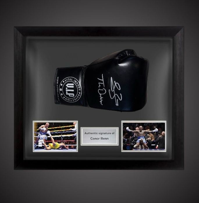 Dome Framed Conor Benn Hand Signed VIP Boxing Glove With COA £2750