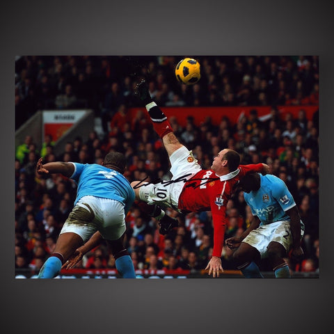 Manchester United Wayne Rooney Over Head Kick Photo Hand Signed Coa  £39.990