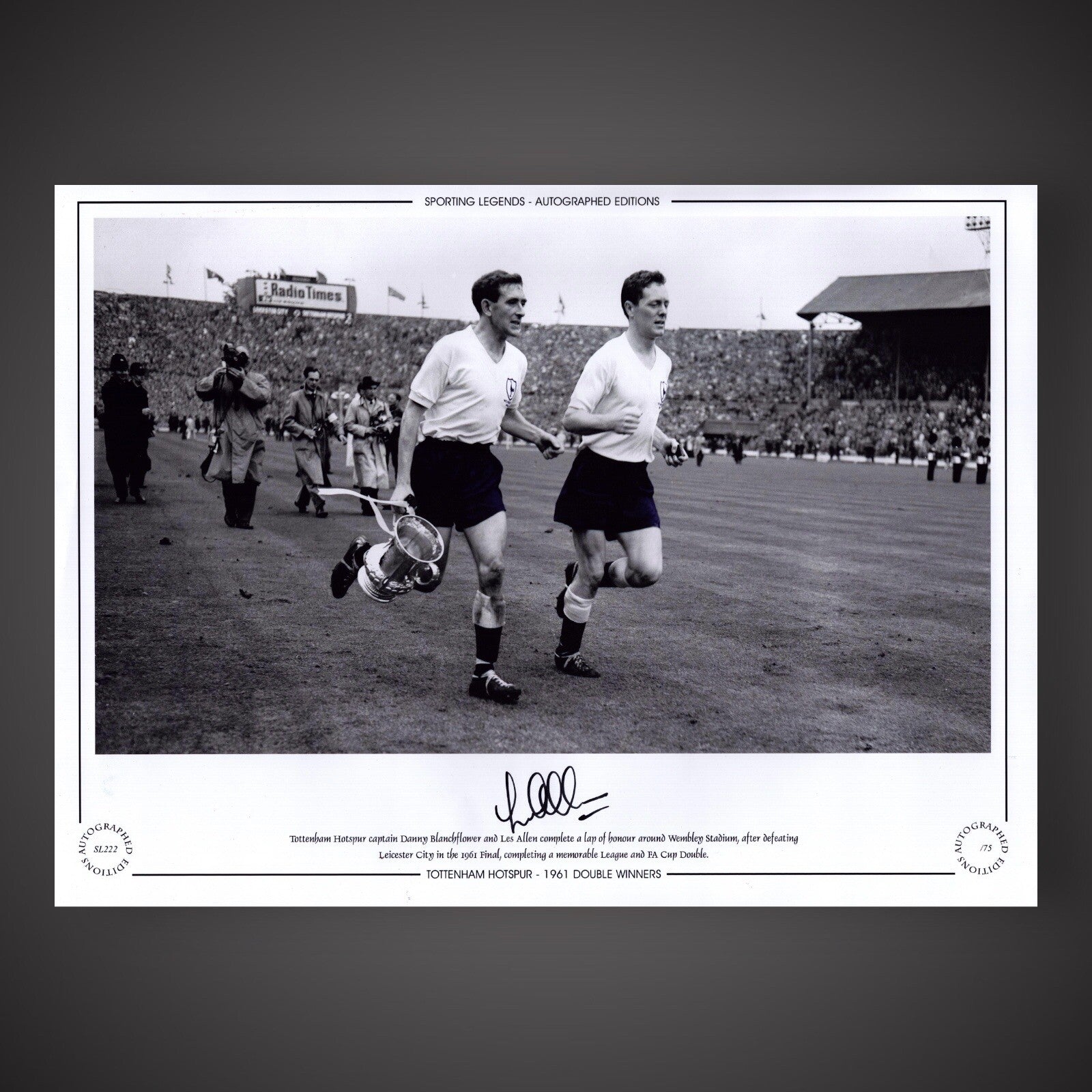 Tottenham Hotspur 1961 Double Winners- Les Allen Signed Photo £250