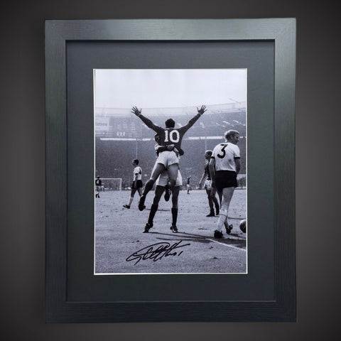 Sir Geoff Hurst Hand Signed  Black And White Framed Photograph  £65 12X160