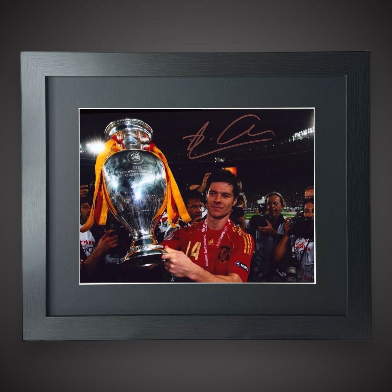 Spain- Xabi Alonso Hand Signed 16x12 Inches  Photo With COA £79.99 Framed0