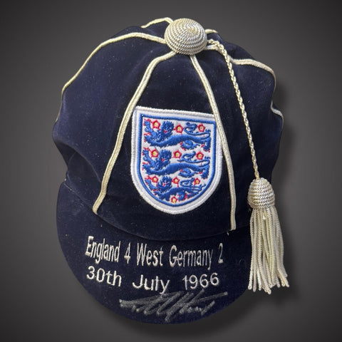 Sir Geoff Hurst Hand Signed England World Cup 1966 Cap With COA £850