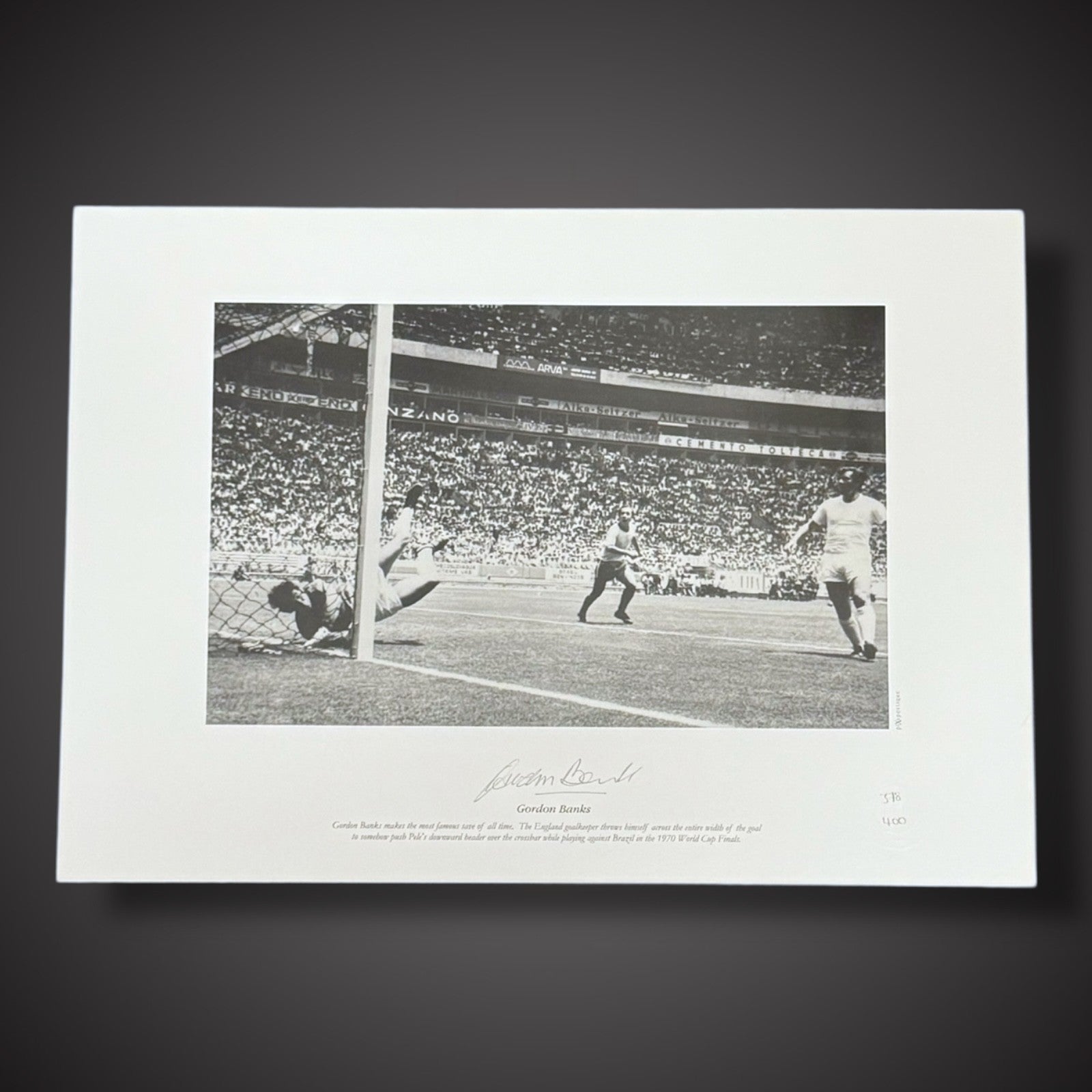 Gordon Banks Hand Signed Photo Famous Save Of All Time England £250