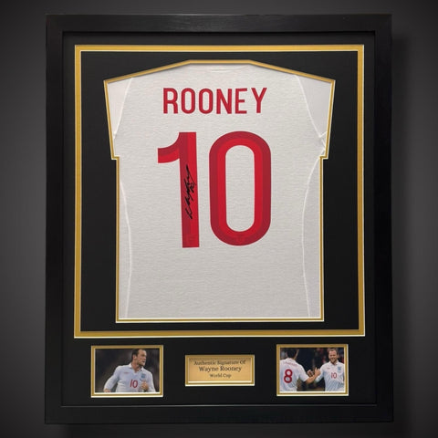 Wayne Rooney Hand Signed 2012/13 Framed England Shirt With COA £290 - World Cup0