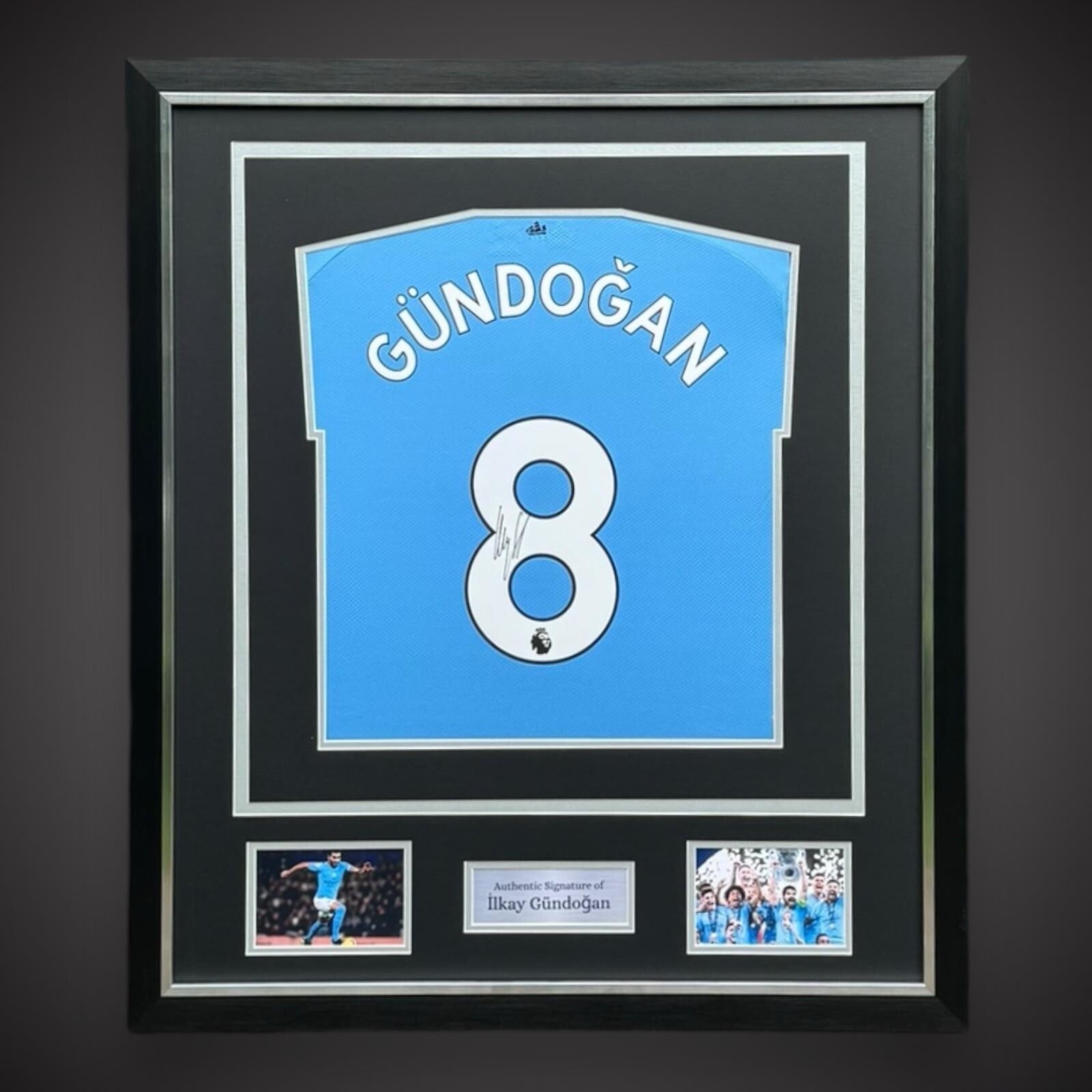 Deluxe Framed Manchester City  Ilkay Gundogan Hand Signed Football Shirt £3490
