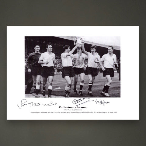 Framed Tottenham Hotspur Greaves, Mackay And Jones  Hand Signed Photograph 16X201