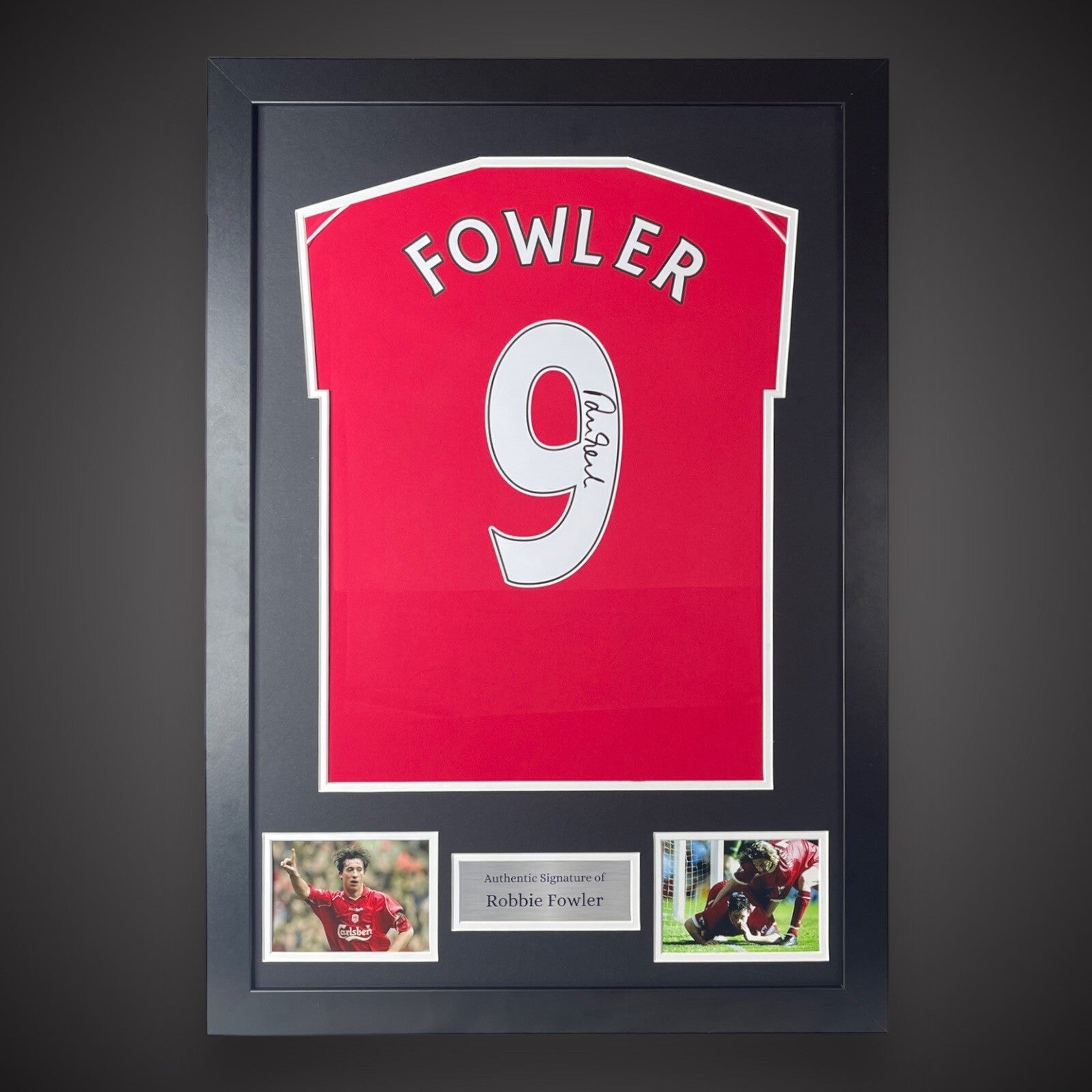 Framed Robbie Fowler Back Signed Liverpool 2000/01 Football  Shirt COA £2490