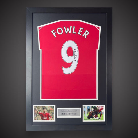 Framed Robbie Fowler Back Signed Liverpool 2000/01 Football  Shirt COA £2490