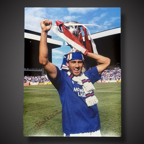 Framed Mark Hateley Hand Signed 16x12 Rangers Photo £44.991