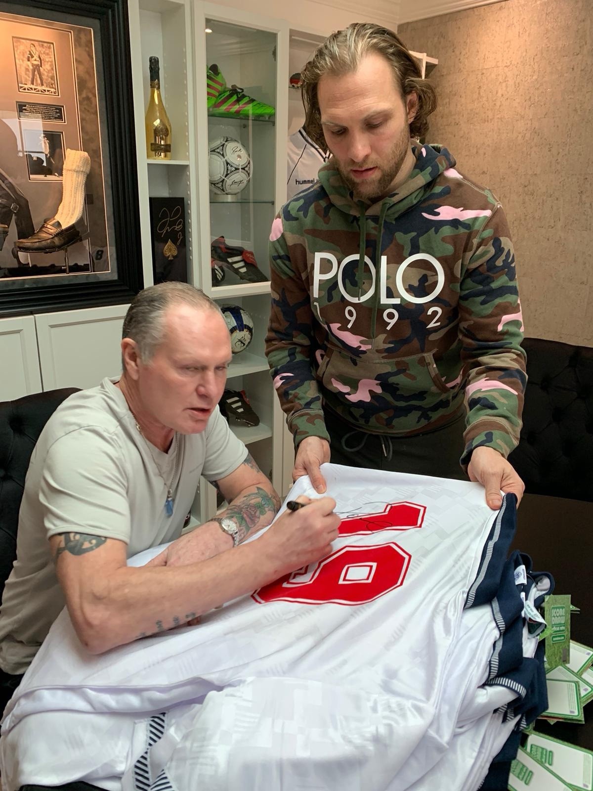 GAZZA Paul Gascoigne Signed & Framed England 1996WORLD CUP Shirt COA £2755