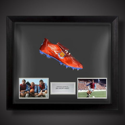 Sir Geoff Hurst Hand Signed Football Boot- West Ham - In A Dome Frame  £149.990