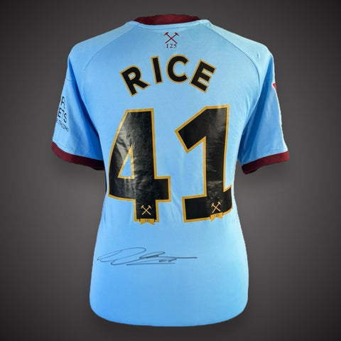 Declan Rice Hand Signed West Ham Football Shirt Only 1 Available £199 With COA0
