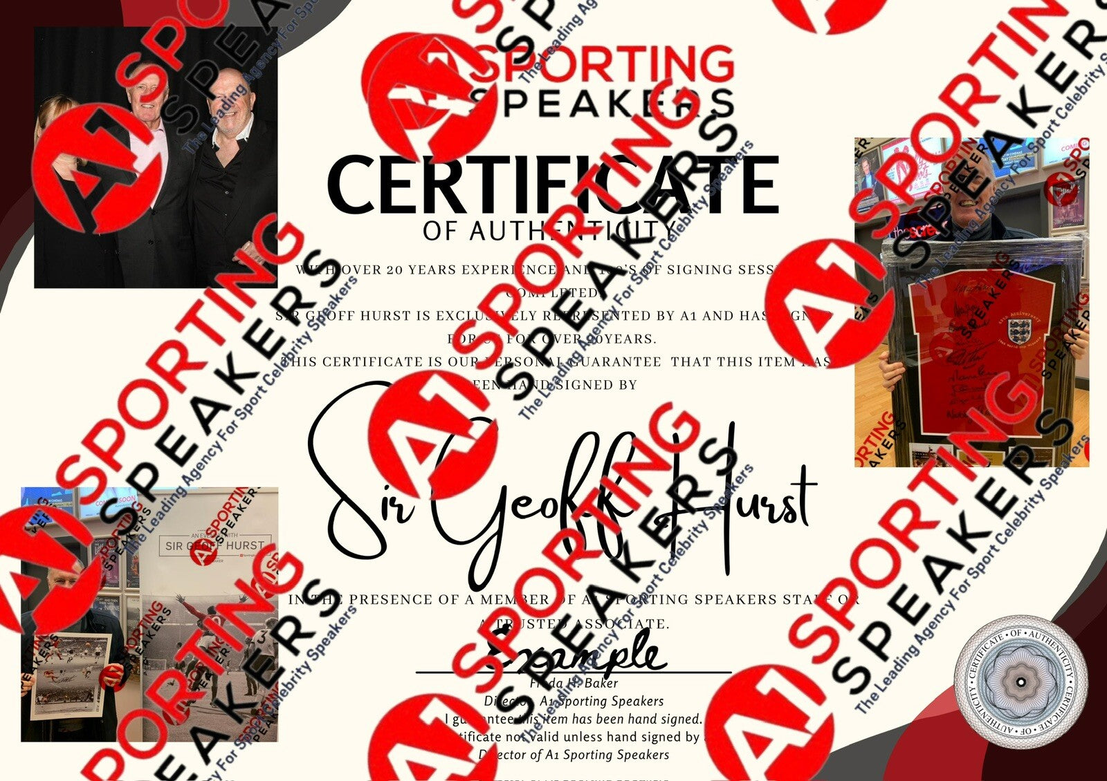 Signed Sir Geoff Hurst FIFA World Cup Final 1966 Ball In A Acrylic Case £2995