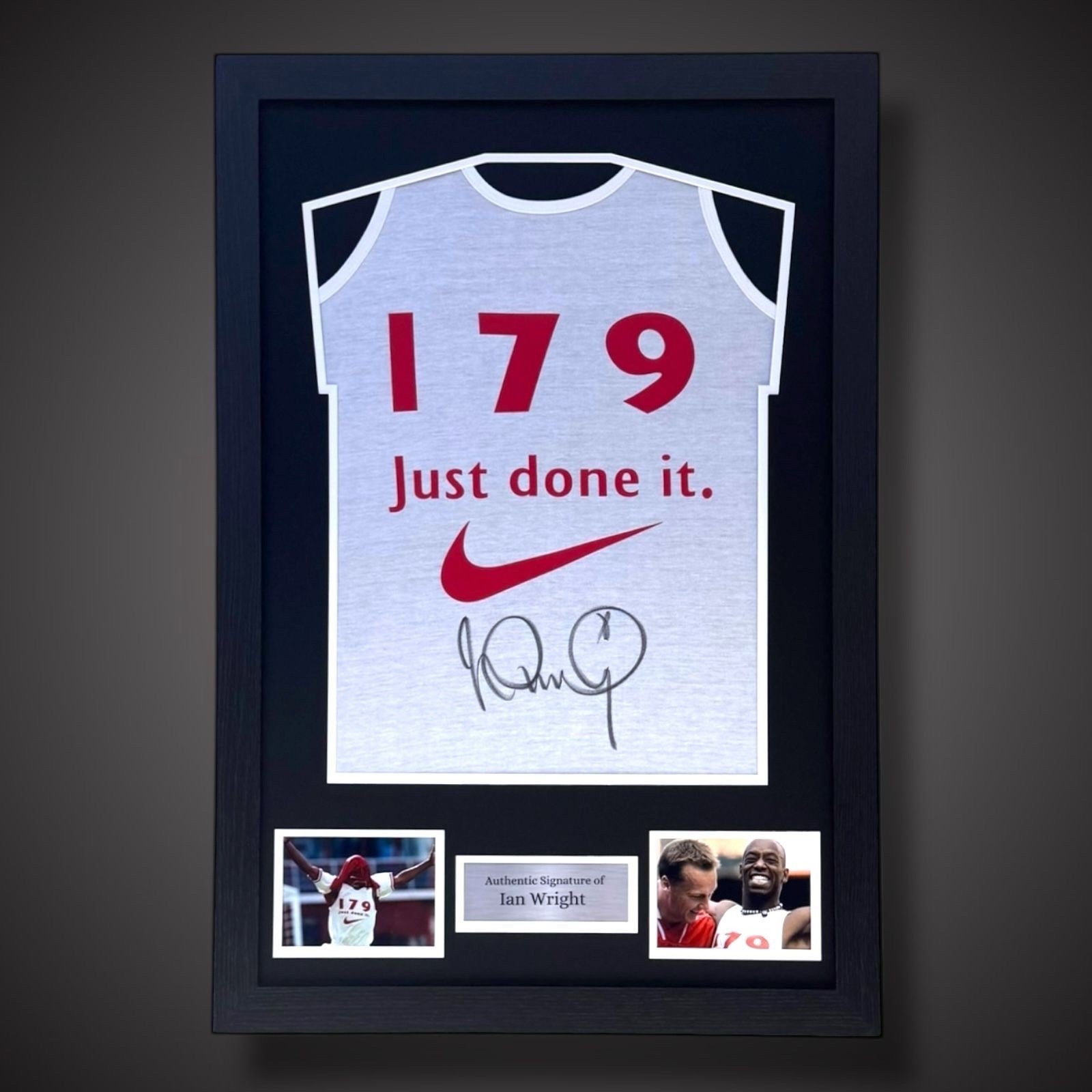 Ian Wright Arsenal Legend Hand Signed And Framed “Just Done It”  Vest £2990