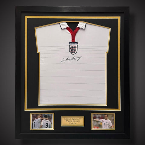 Framed Wayne Rooney Hand Signed England Football Shirt - World Cup £2900