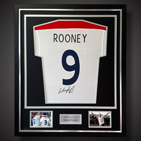 Wayne Rooney Hand Signed Deluxe Framed England Shirt 2005/07 With COA £2250