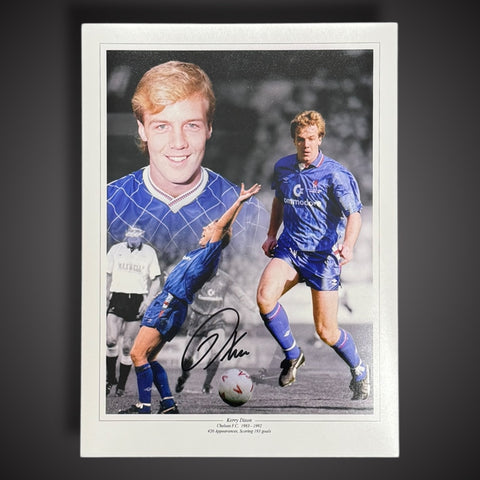FRAMED Kerry Dixon Chelsea FC Signed 16X12 Photo £451