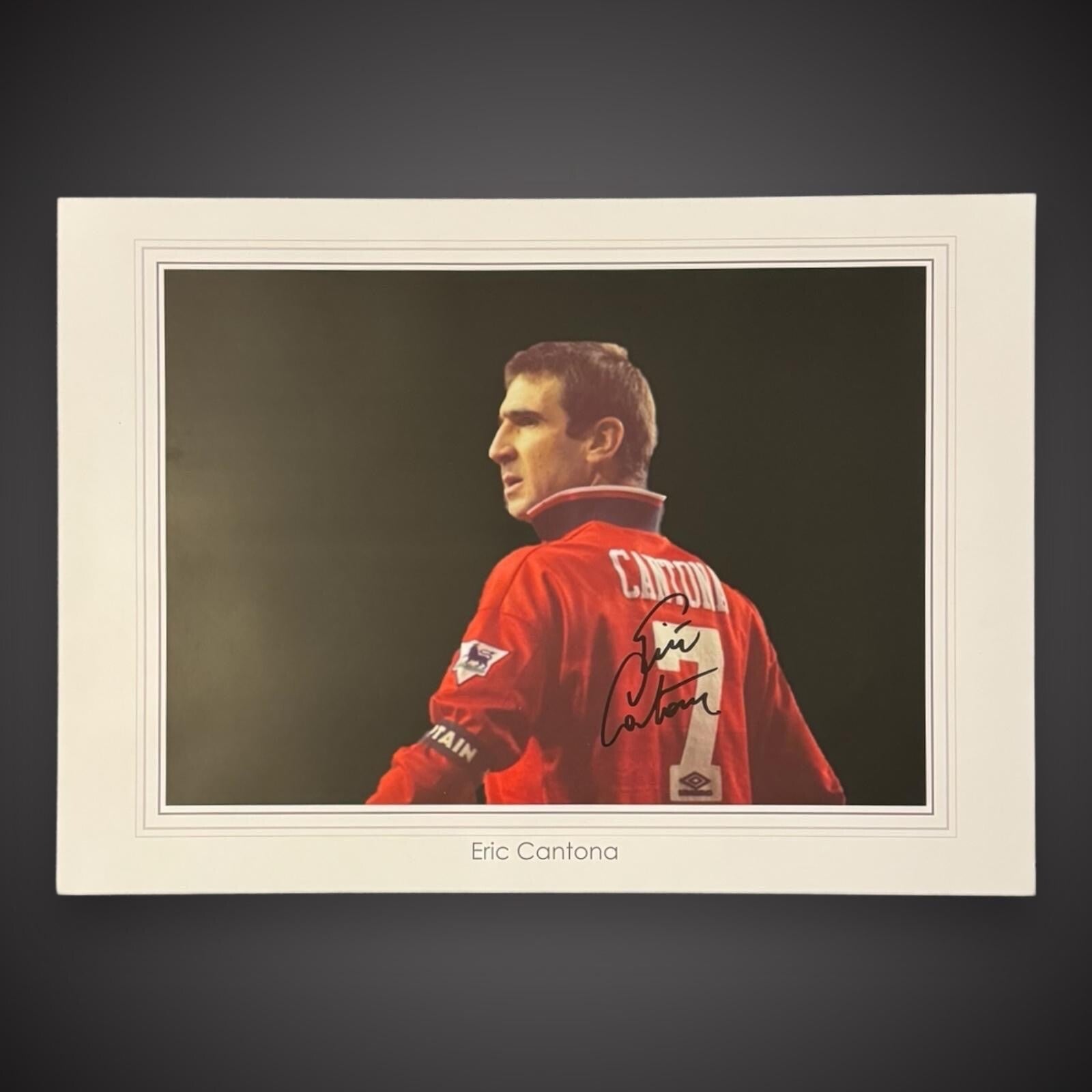 Manchester United - Eric ‘The King’ Cantona Signed  Photo £175 With COA0