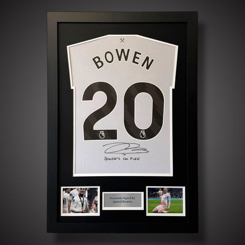 Framed Jarrod Bowen ‘Bowens On Fire’  Signed West Ham Shirt With COA £2750