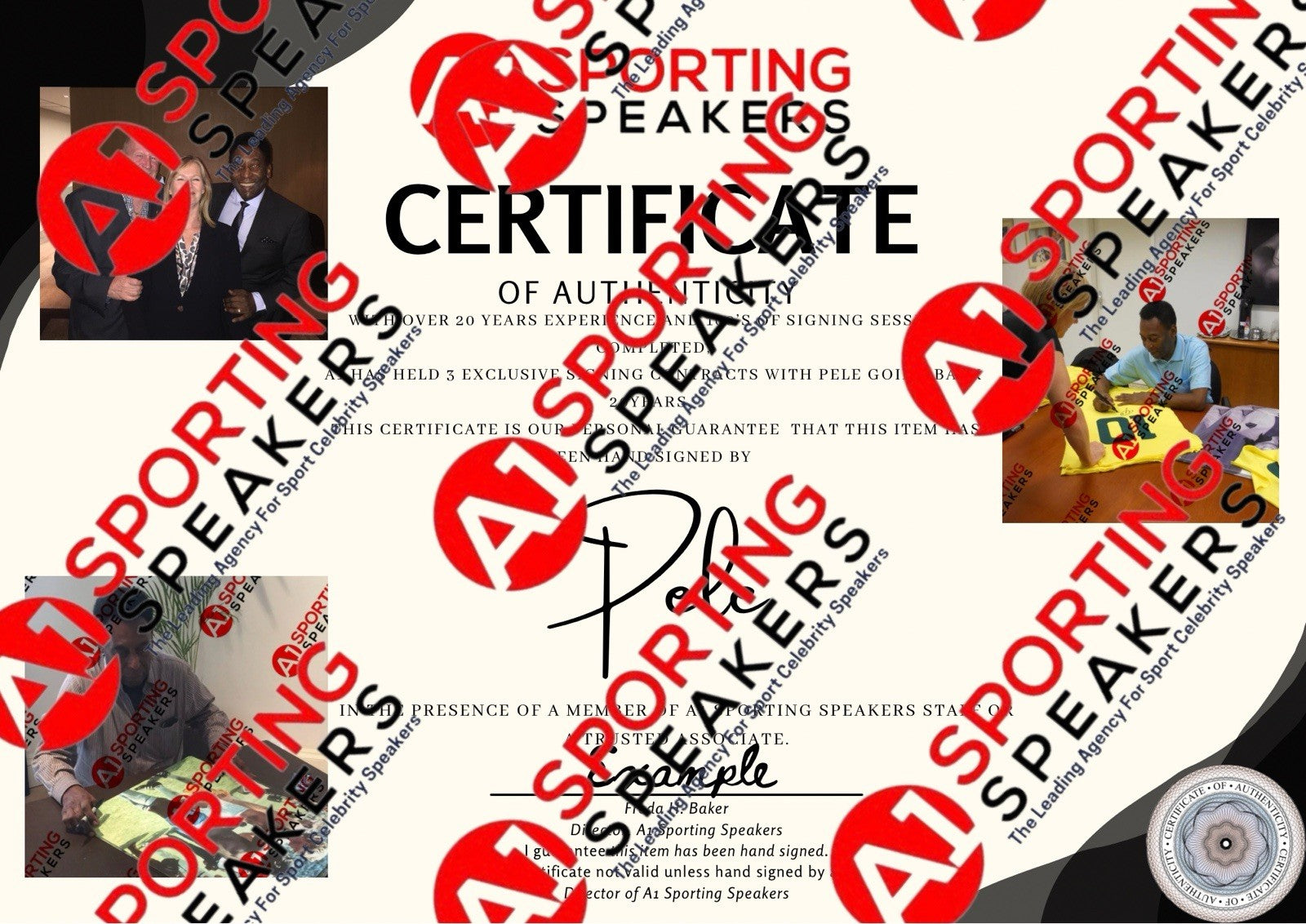 Pele Signed Superb Champagne Label 1970 Brazil Pano Framed With COA £3504