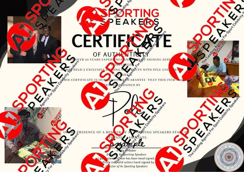 Pele Signed Superb Champagne Label 1970 Brazil Pano Framed With COA £3504