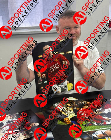 Wayne Rooney Manchester United Hand Signed  And Framed Photo With COA £791