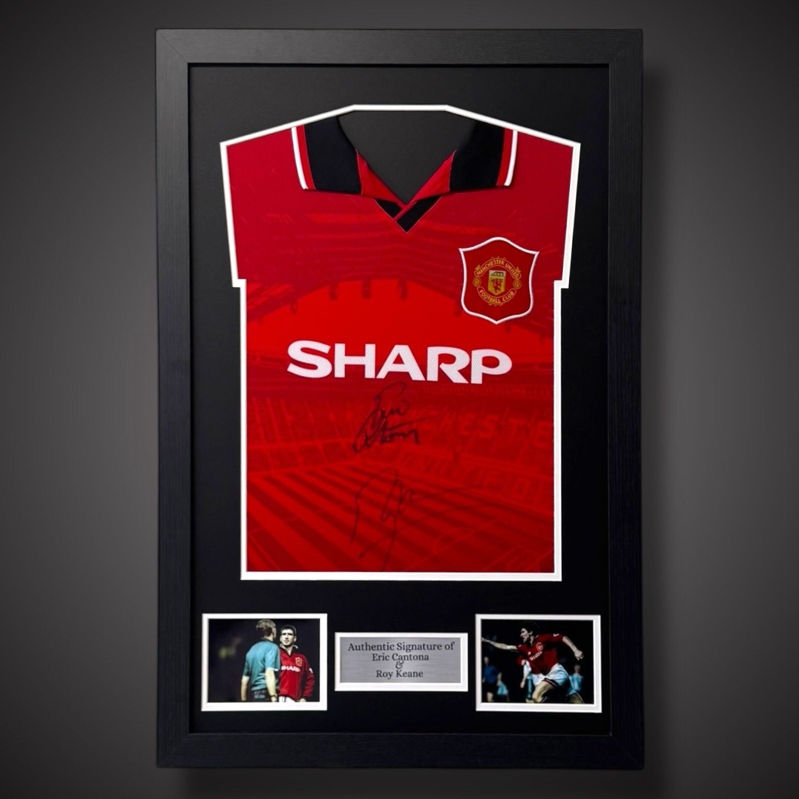 Dual Signed Eric Cantona & Roy Keane Manchester United Framed Shirt £5990