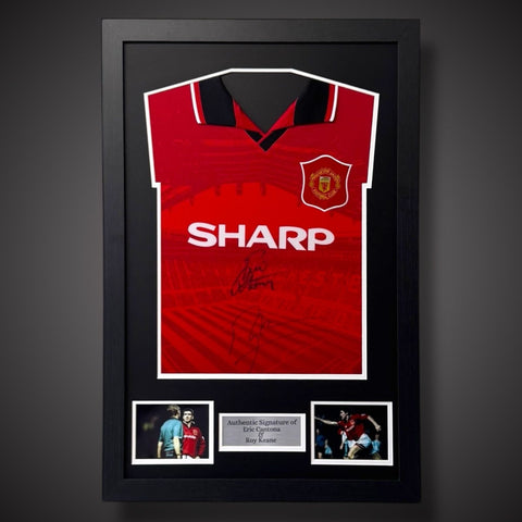 Dual Signed Eric Cantona & Roy Keane Manchester United Framed Shirt £5990