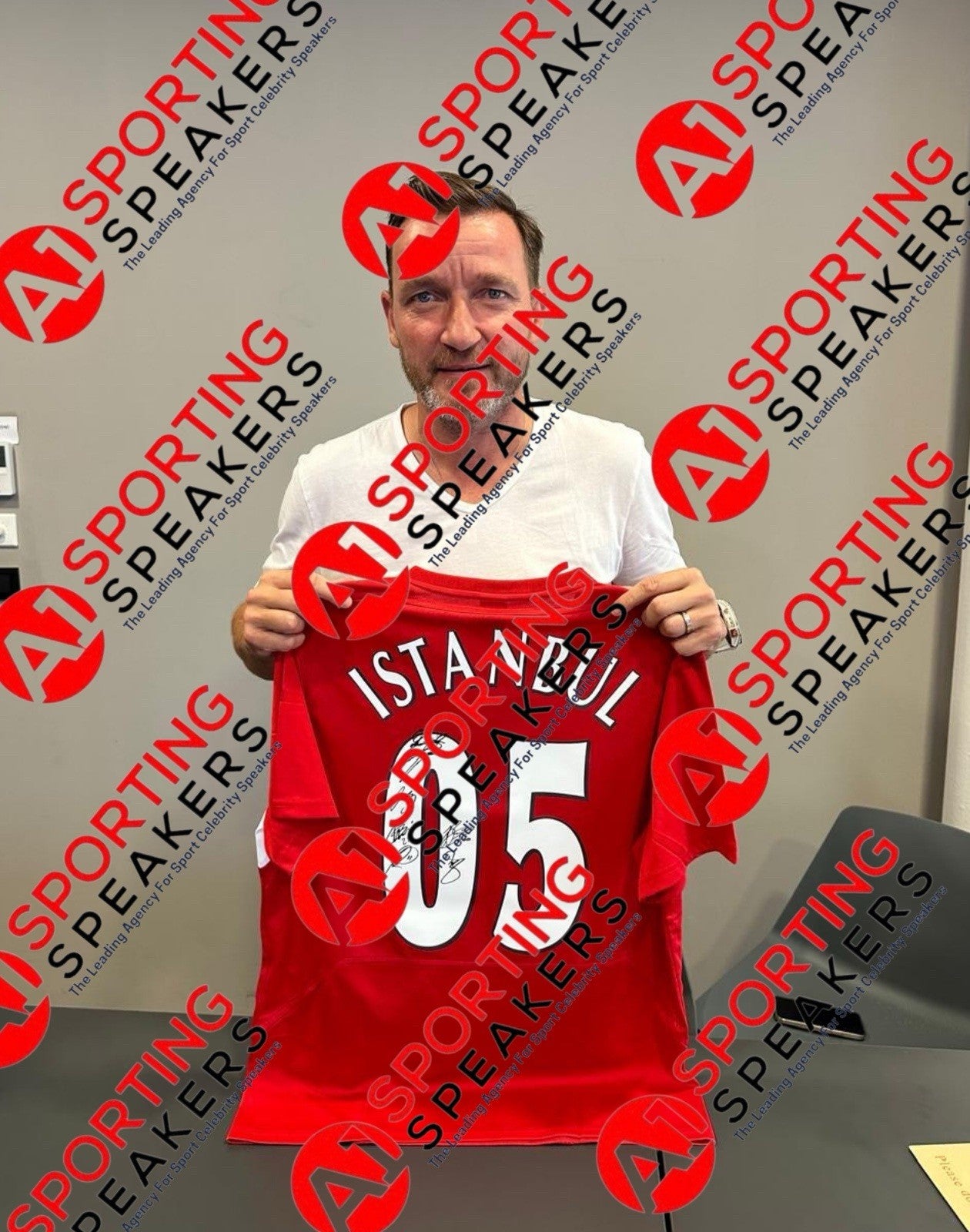 Liverpool 2005 Champions League Final Retro Shirt Signed By 15  £799 With COA15