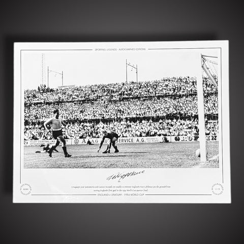 FRAMED Nat Lofthouse England V Uruguay 1954 World Cup Signed Photo £45 16X121