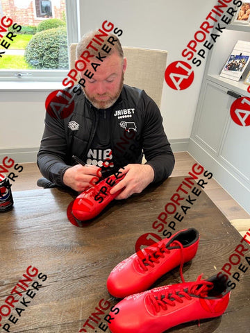 Wayne Rooney Signed Manchester United Boot Private Signing Signed 28/4/22 £1251