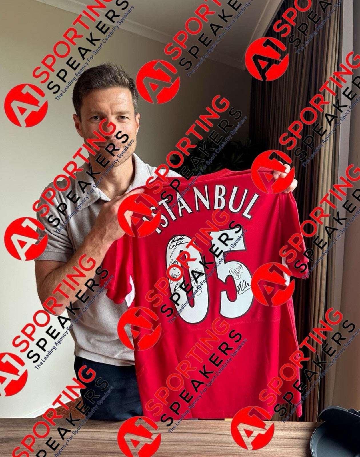 Liverpool 2005 Champions League Final Retro Shirt Signed By 15  £799 With COA6