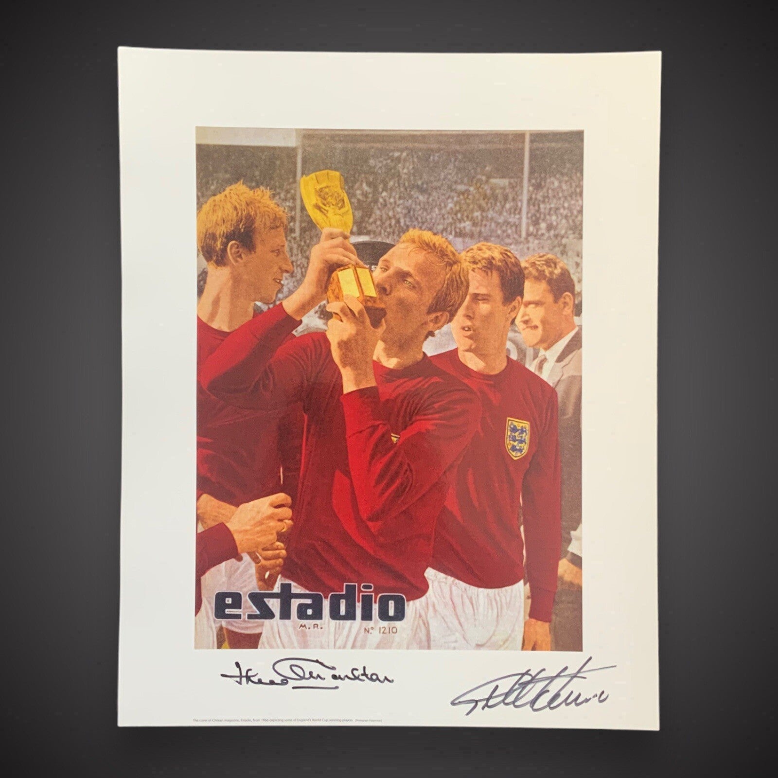 Geoff Hurst And Jack Charlton Dual Signed Famous Photo COA £29.99 16X230
