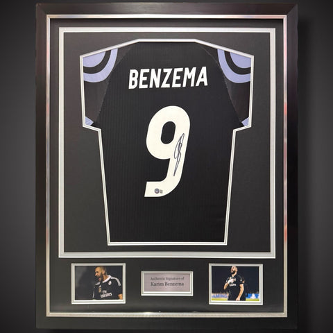 Deluxe Framed Karim Benzema Signed Real Madrid Shirt - With COA £4990