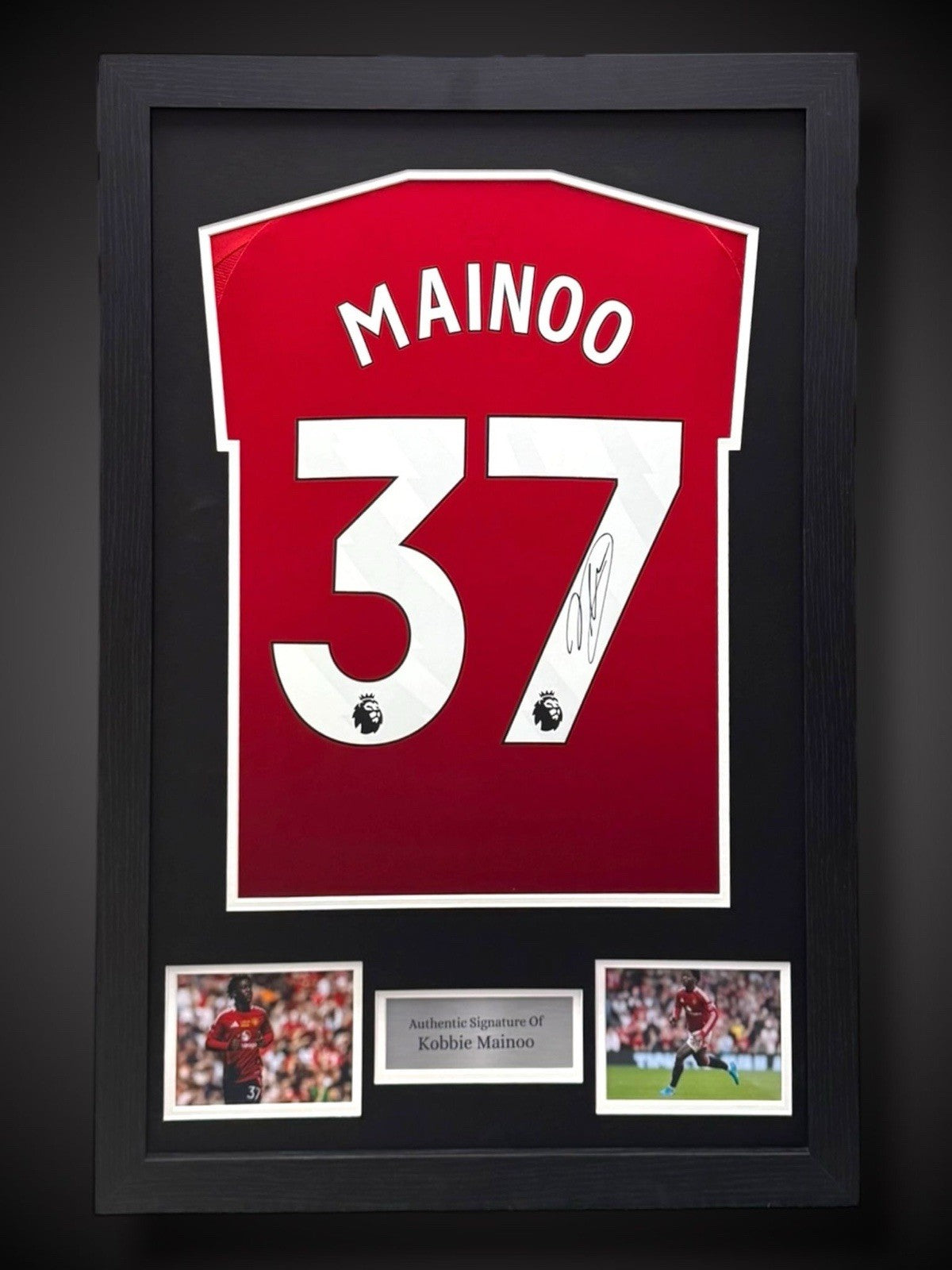 Kobbie Mainoo Hand Signed Manchester United Framed Football Shirt £3490