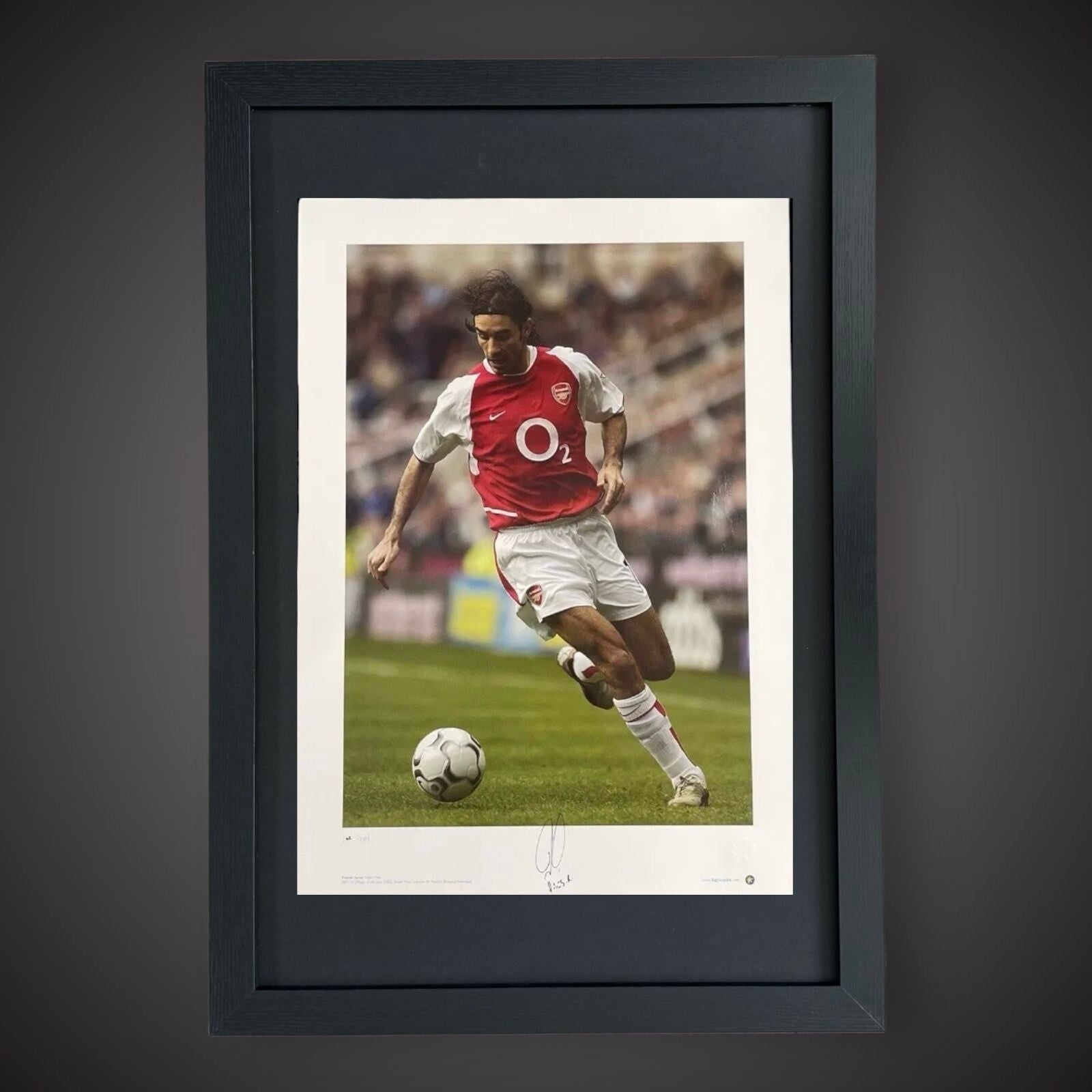 Framed Robert Pires Hand Signed Arsenal Photograph £550