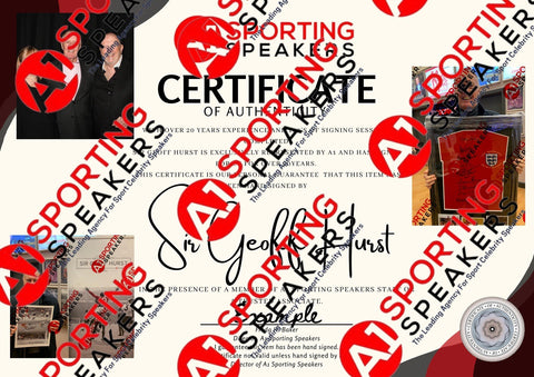 West Ham- Sir Geoff Hurst Signed Ball With COA In A Acrylic Display Case £1452