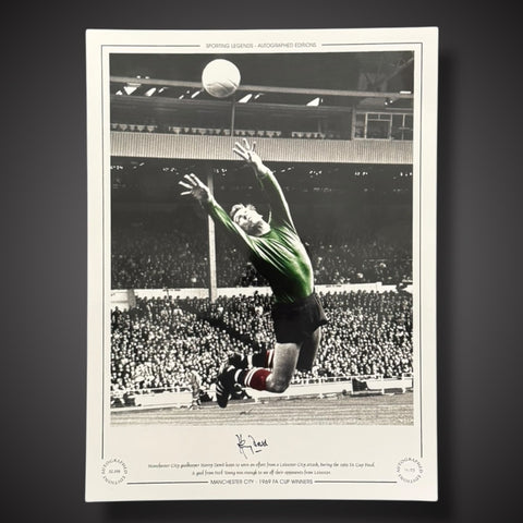 FRAMED Harry Dowd Hand Signed Photo- Manchester City 1969 FA Cup Winners £451