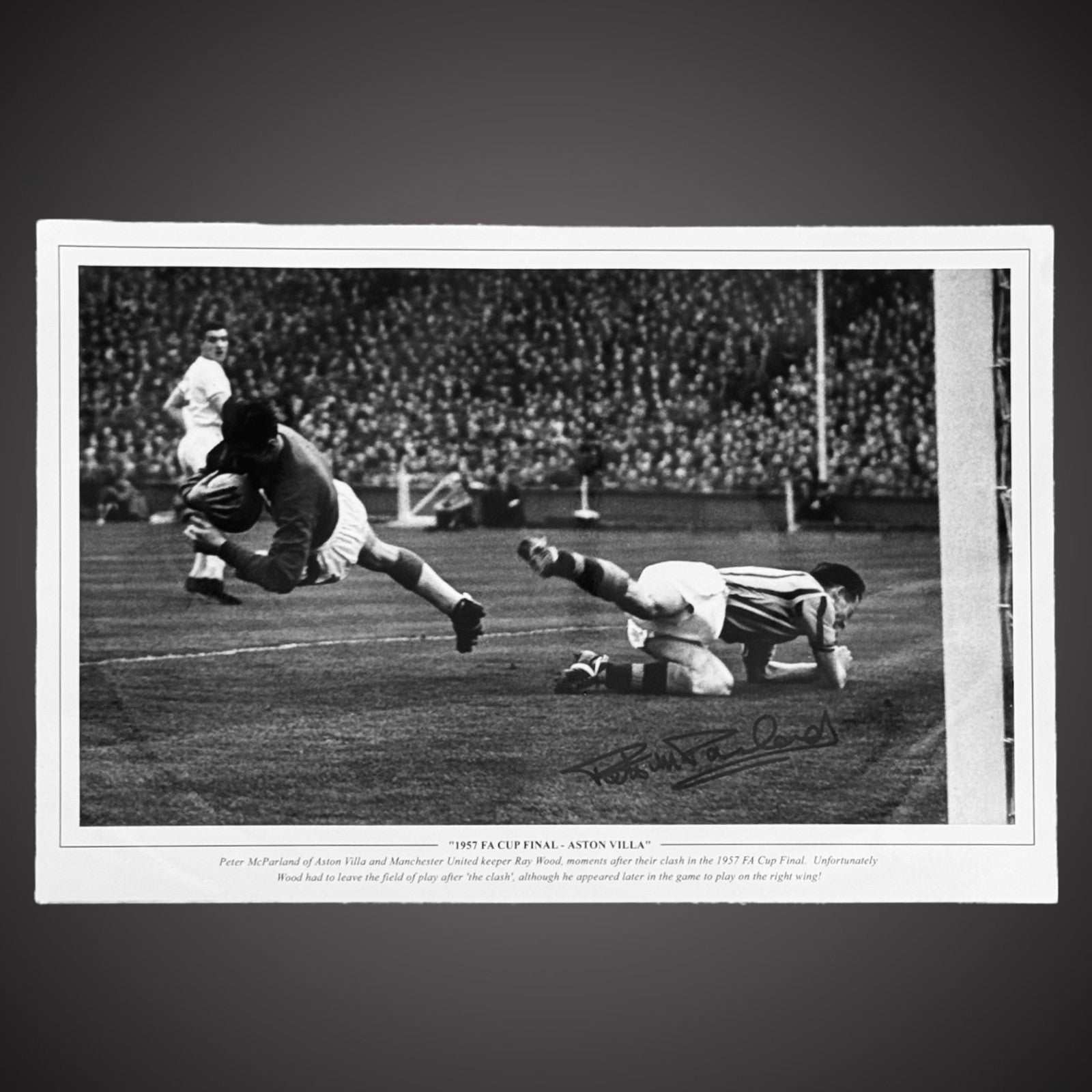 Peter McParland Aston Villa Hand Signed Photo £25 12X180