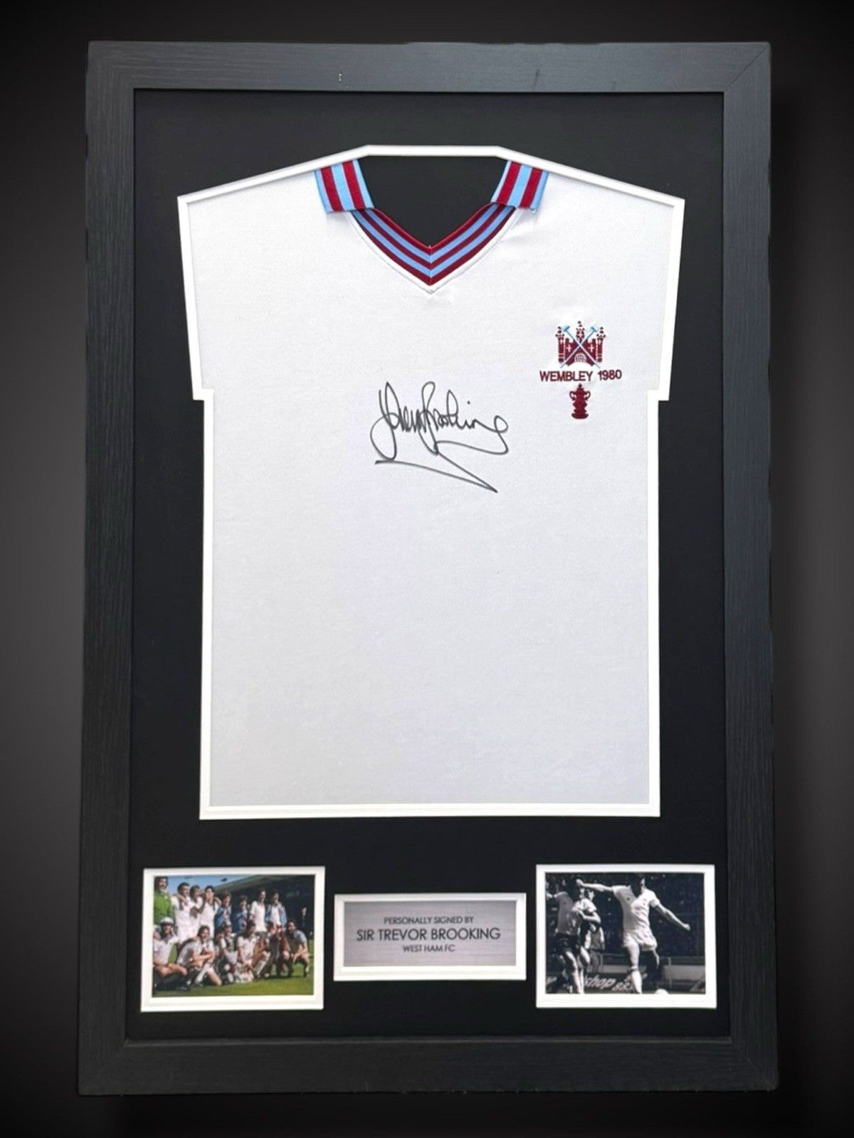 Framed Trevor Brooking West Ham - Wembley 1980 Shirt With COA £1950