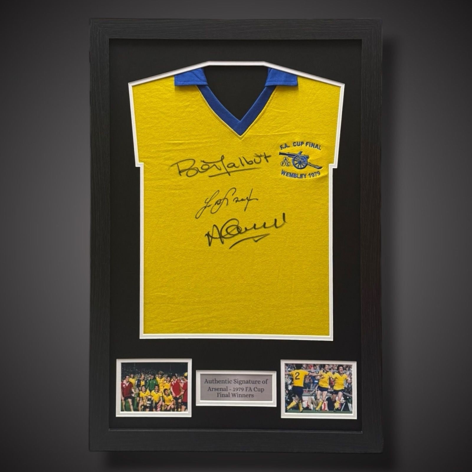 Arsenal 1979 Winner Hand Signed Multi Signed Framed Shirt £2250