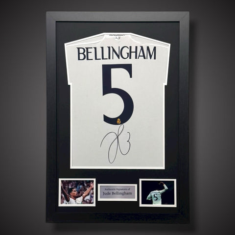 Framed Jude Bellingham Signed Real Madrid Shirt 2024-25 £6500