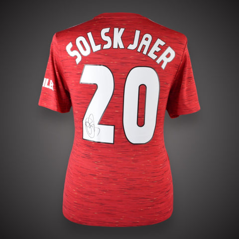 Ole Gunnar Solskjaer Manchester United Signed Shirt Private Signing COA £1750