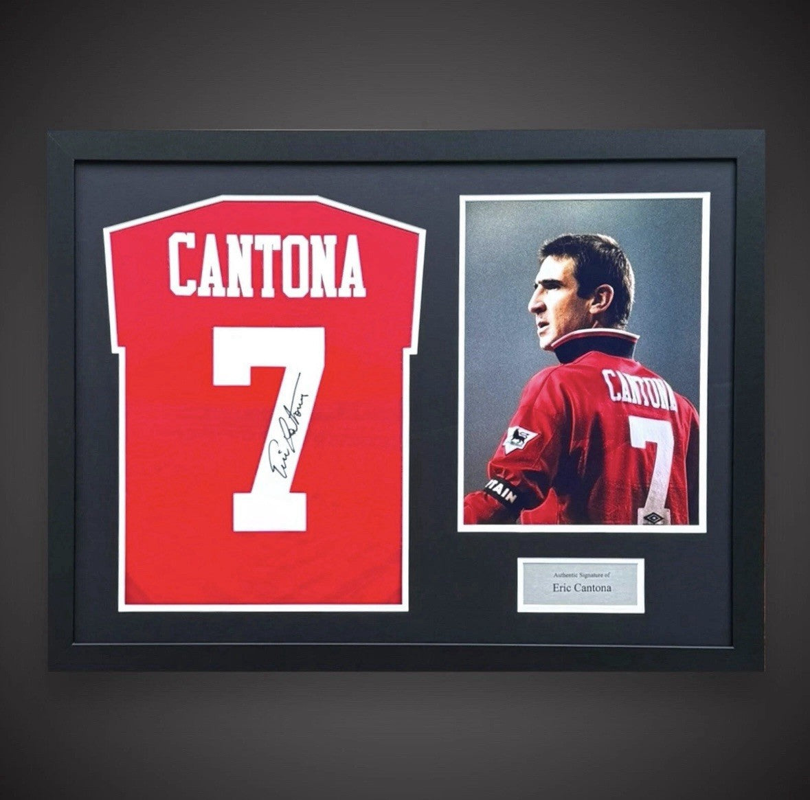 Eric Cantona Manchester United Hand Signed Framed Shirt And Photo £399 With COA0