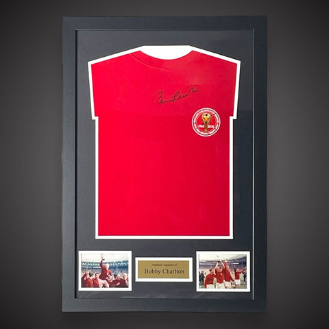 Sir Bobby Charlton 1966 World Cup Winners Hand Signed And Framed Shirt £3290